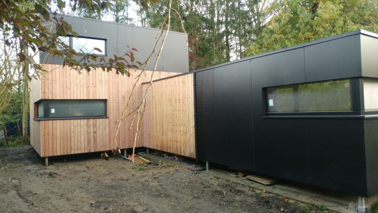 Conception de maison moderne modulaire à ossature bois